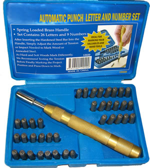 Punch Set 29 Letters and 9 Figures $31.90